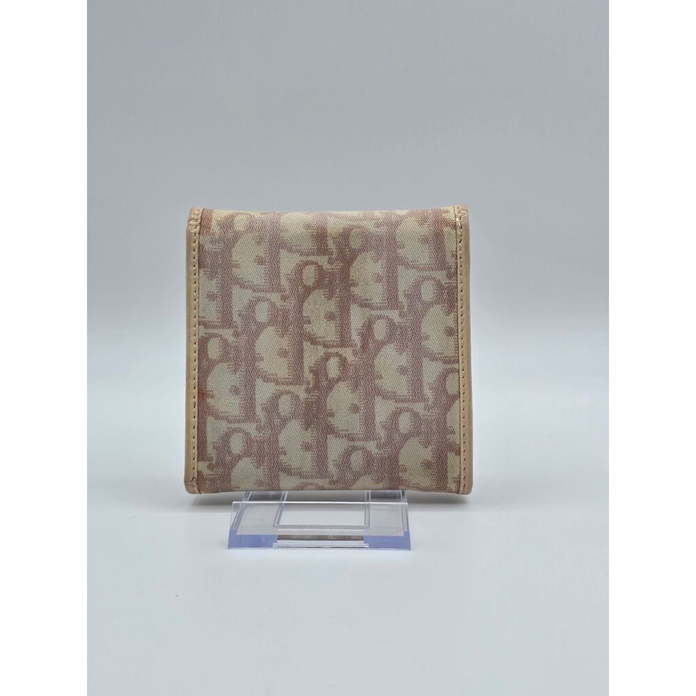 Christian Dior Trotter Wallet Pink Monogram Canvas Rhinestone #1 Compact Wallet - Picture 11 of 11